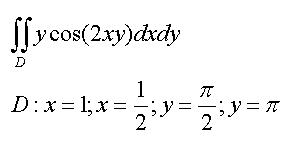Примеры вычисления двойных интегралов