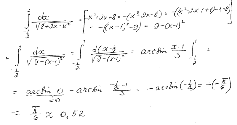 Примеры решения определенных интегралов
